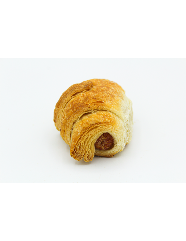 Croissant mini farcit amb frankfurt