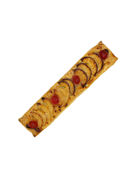 Coca de hojaldre con manzana