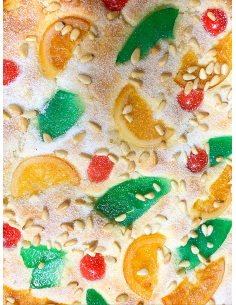 Coca de brioix amb fruita (L)