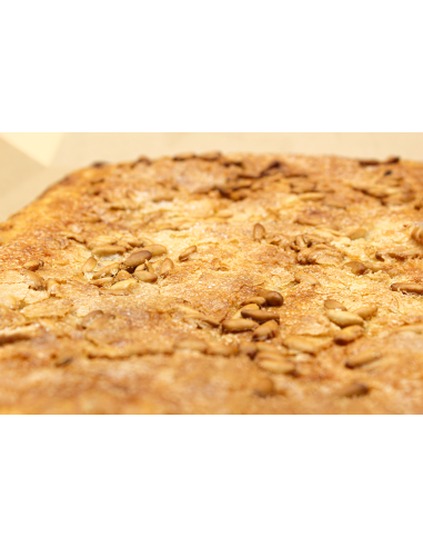 Coca de full farcida de cabell d'àngel