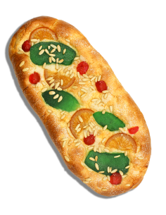 Coca de brioix amb fruita (M)